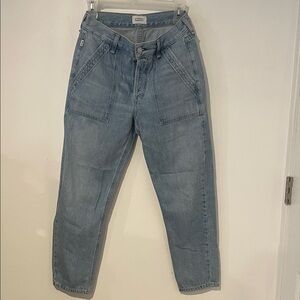 Citizens Of Humanity Light Blue Leah Cargo Denim Jeans Sz 25